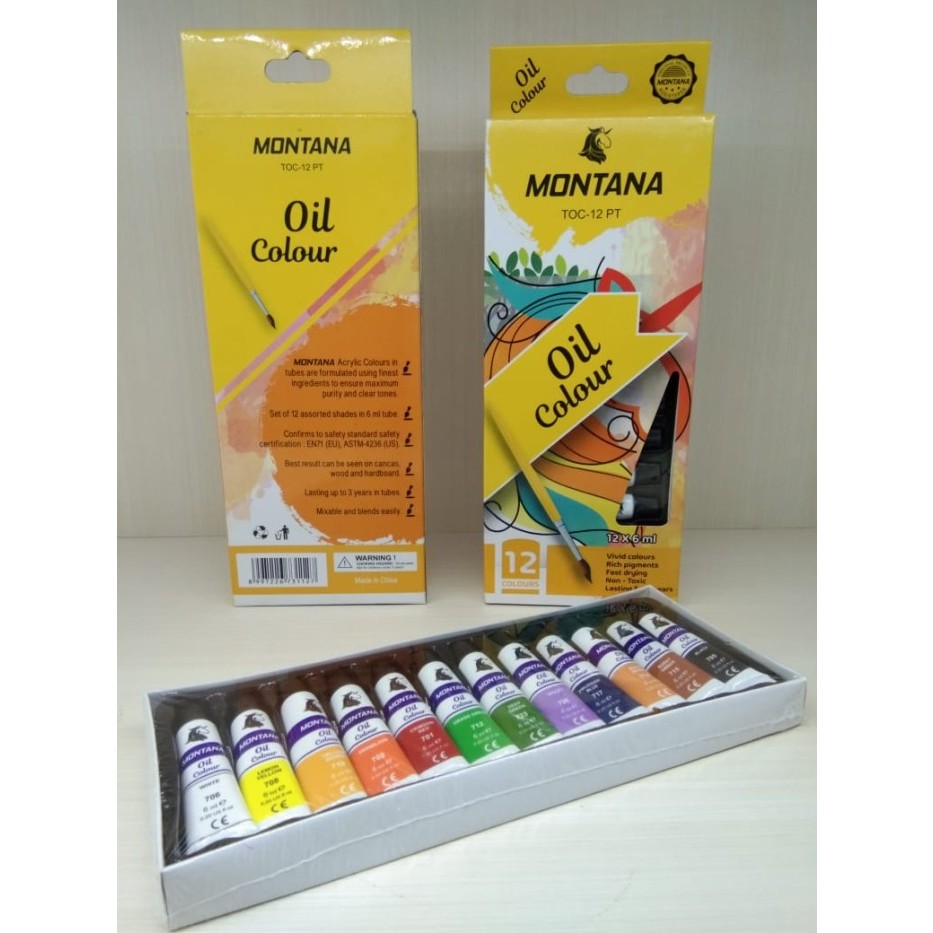

Montana OilColor 12 Warna/ Cat Minyak Montana TOC-12 PT/ OilColor Tube