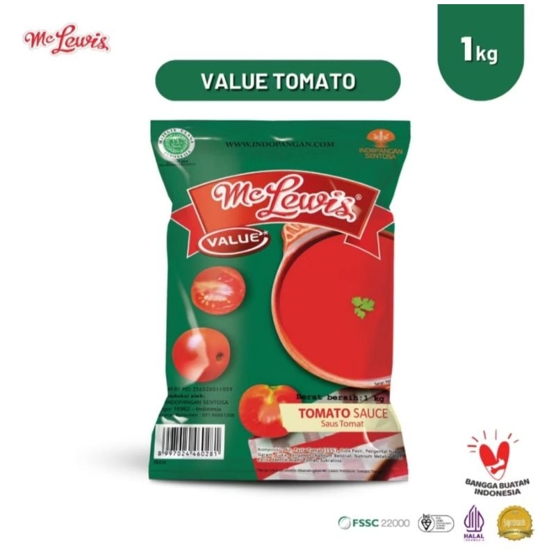 

Mc Lewis Value Tomato Sauce Saus Tomat 1kg
