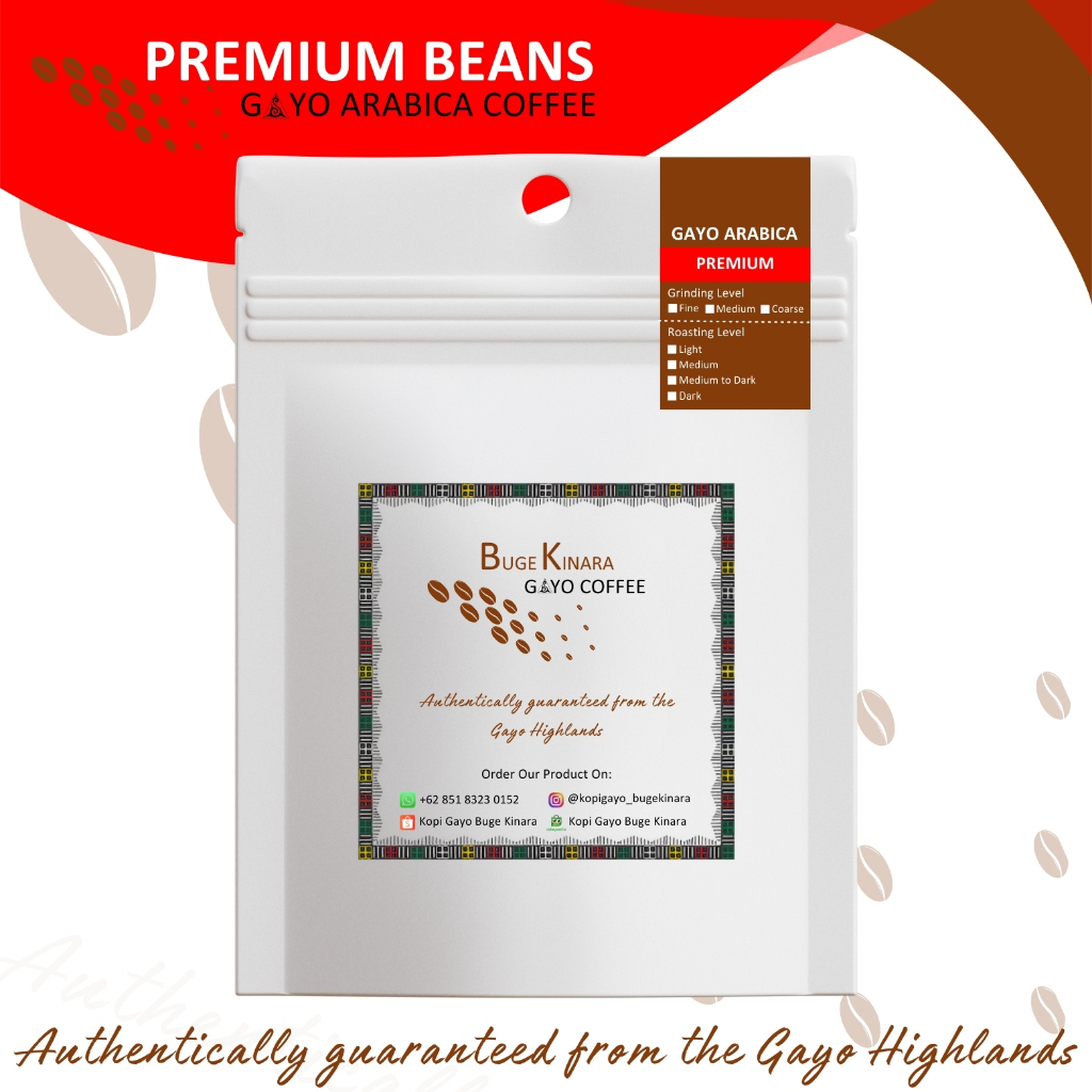 

Kopi Arabika Gayo Premium Beans - Bubuk Kopi (Powder)/Roasted Beans - Buge Kinara Gayo Coffee | 100% Original dari Dataran Tinggi Gayo