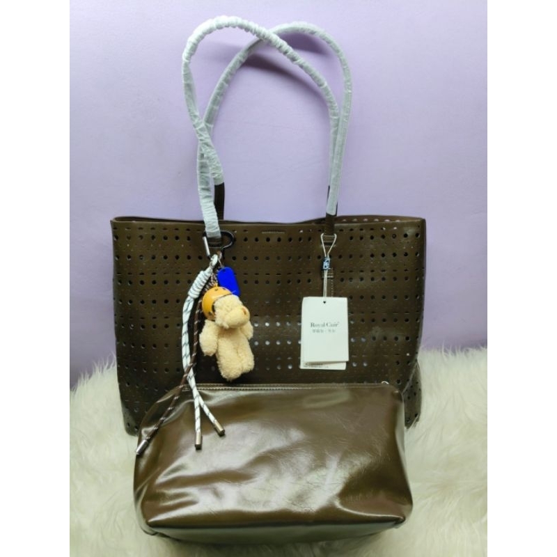 ( NEW ) TOTE ROYAL CUIR