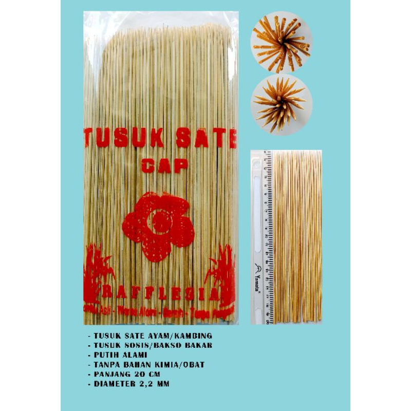 Tusuk Sate Ayam, Tusuk Sosis Tusuk Bakso Bakar 500gr