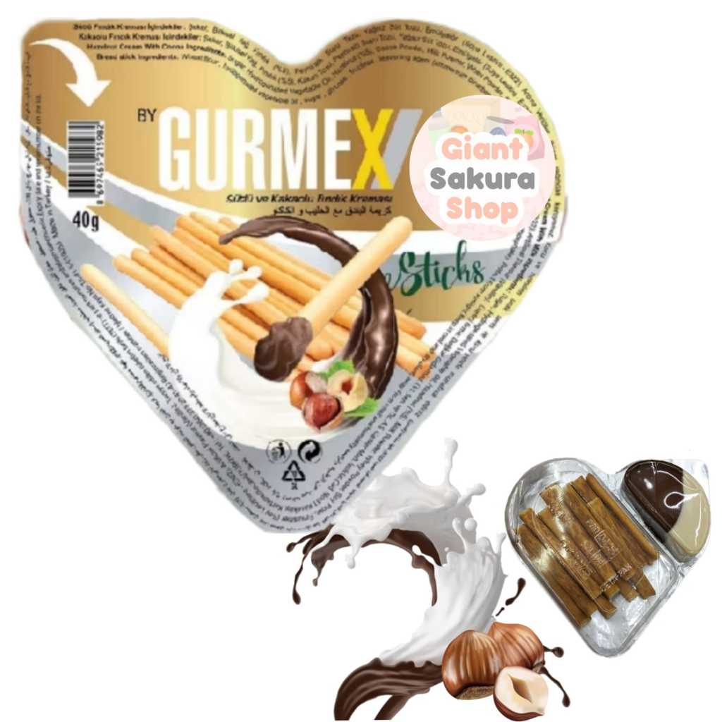 

Dogtat Gurmex Hazelnut Cream with Milk and Cocoa / biskuit stik / cemilan impor