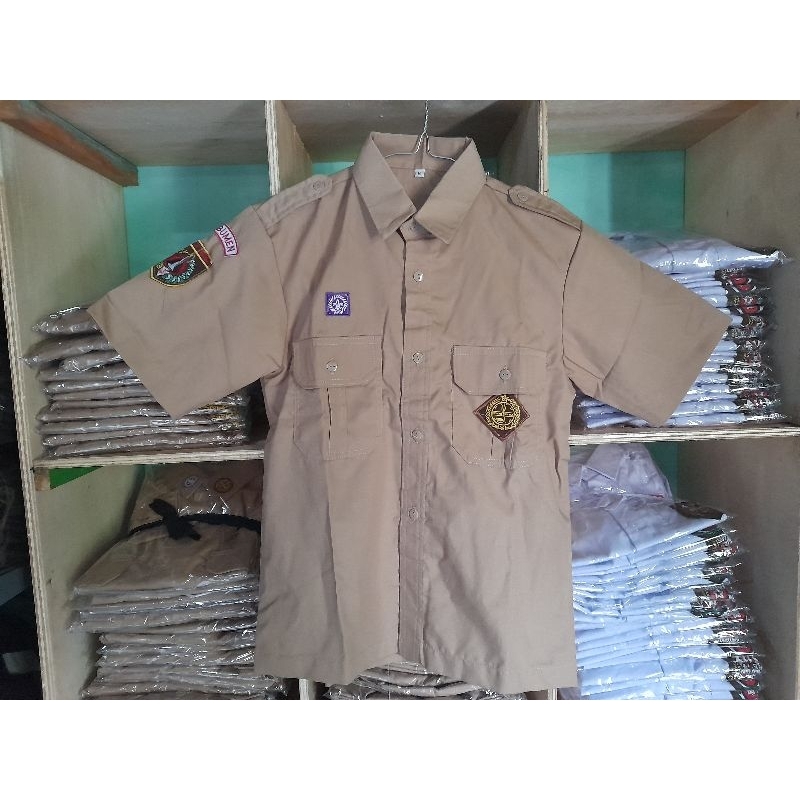 Baju Pramuka Laki-laki Penggalang SMP/SMA Bahan Oxford  Premium