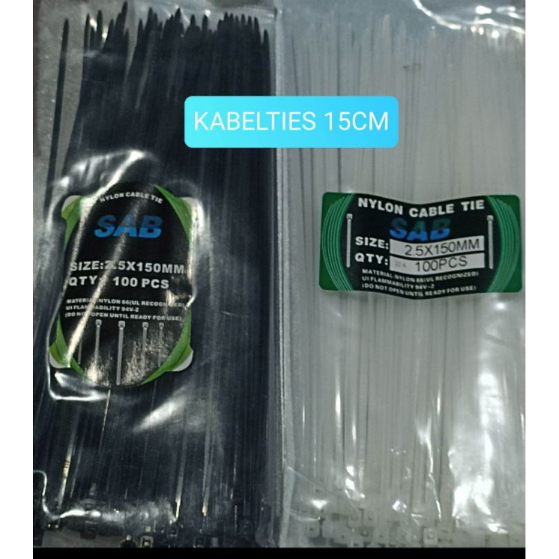 

KABELTIES 15CM KABEL TIES 15 CM TALI SEROT 15CM 2.5 X 150MM