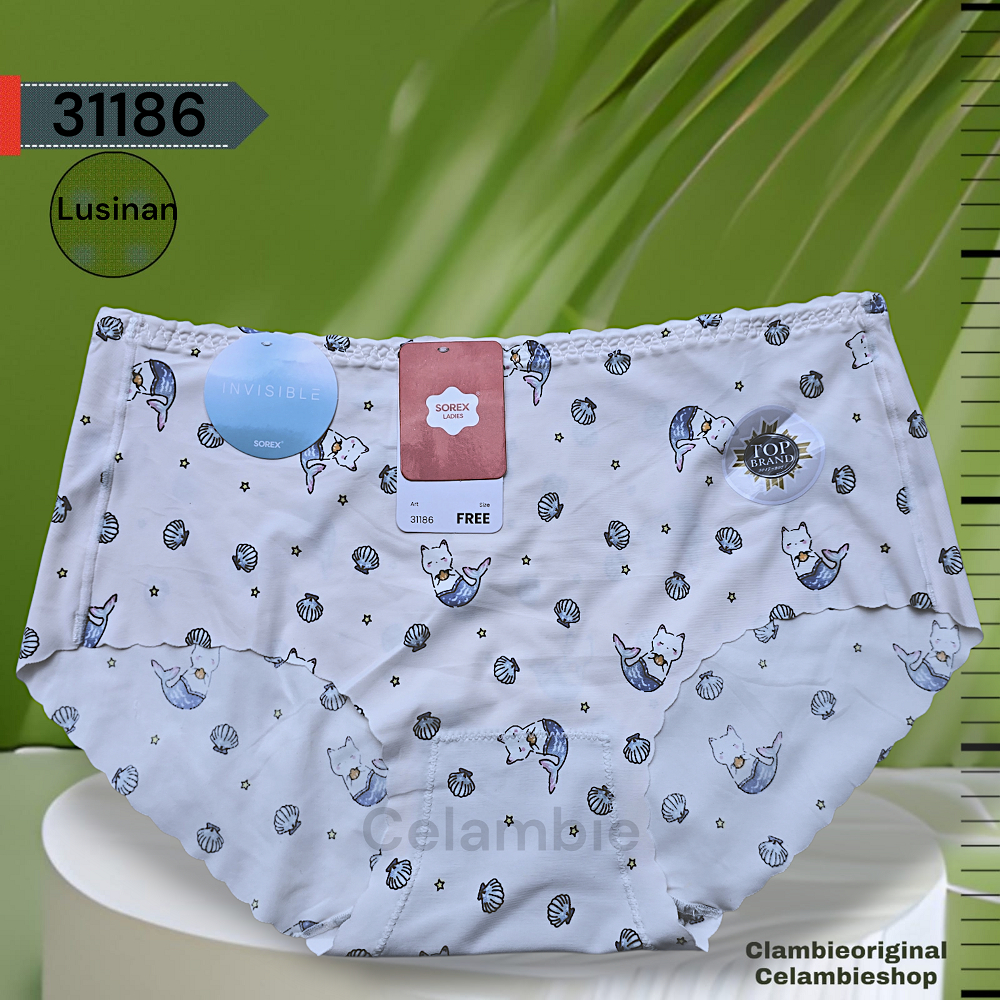 Celana Dalam Wanita Dewasa Lusinan Sorex 31186 Cd Seamless Premium Free Size (Setara L - QL)