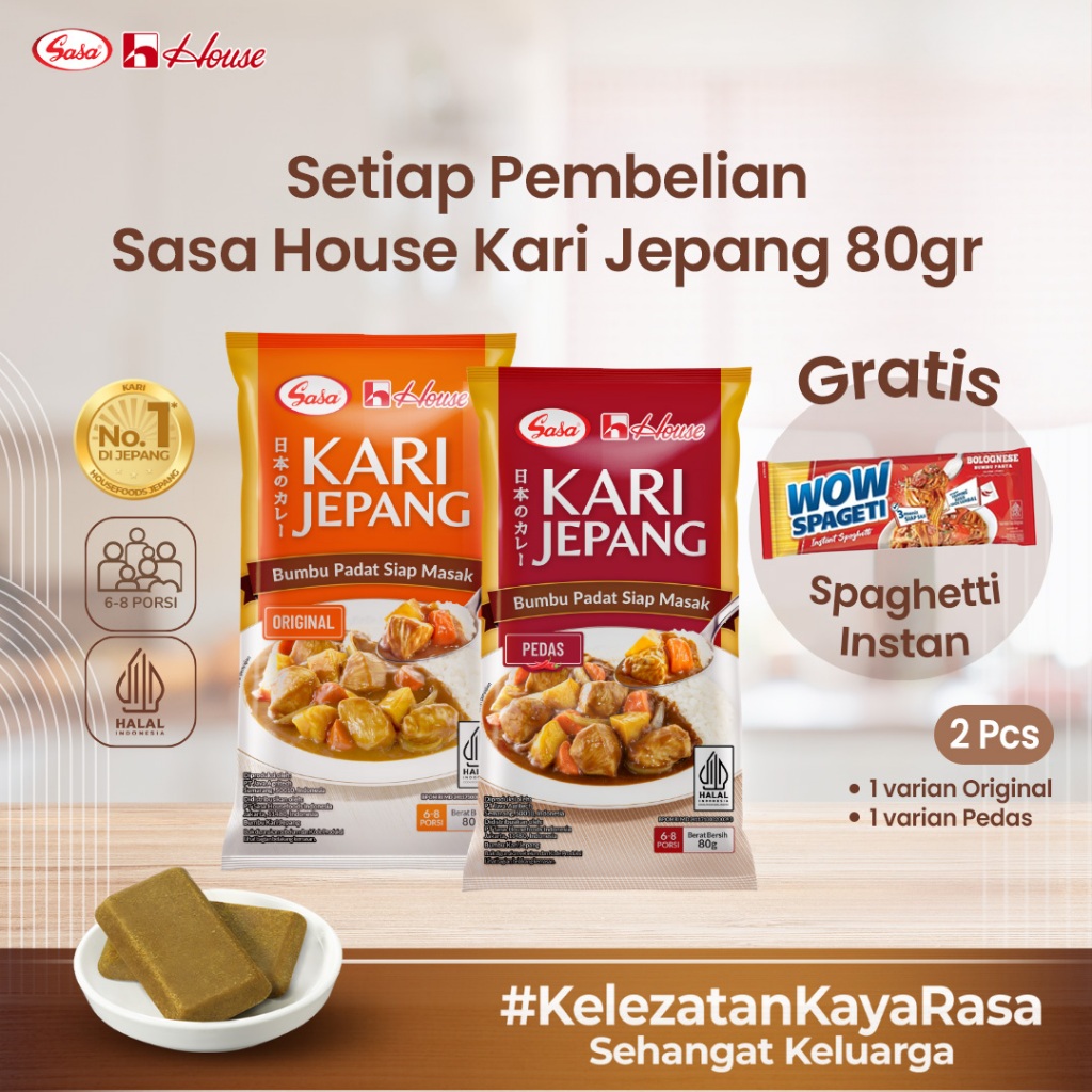 

Paket SASA HOUSE KARI JEPANG Free WOW Spageti