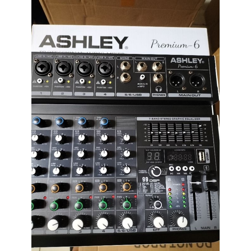 mixer audio ashley 6 ch premium 6 original