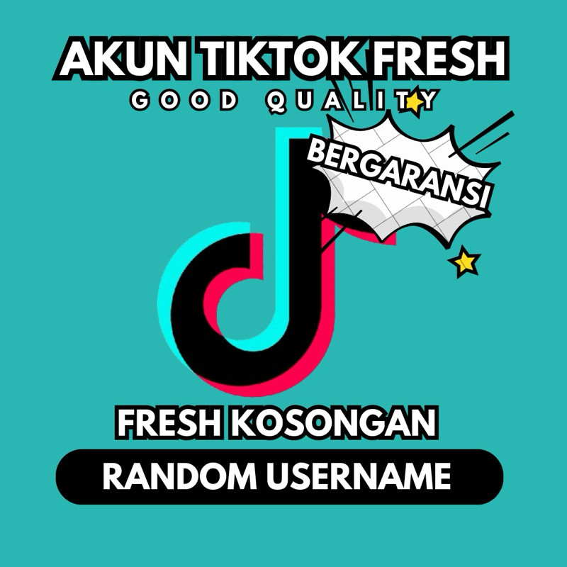 AKUN TIKTOK FRESH / KOSONGAN / RANDOM USERNAME / DIBUAT MANUAL / INCLAUDE EMAIL