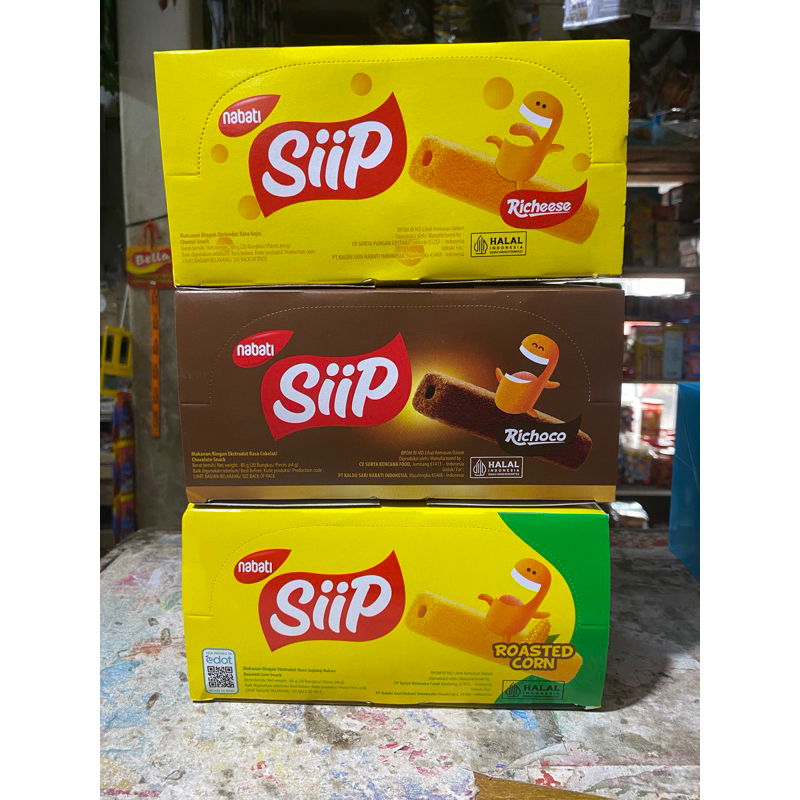 

SNACK NABATI SIIP KEJU/COKLAT/JAGUNG ISI 20 x 4gr