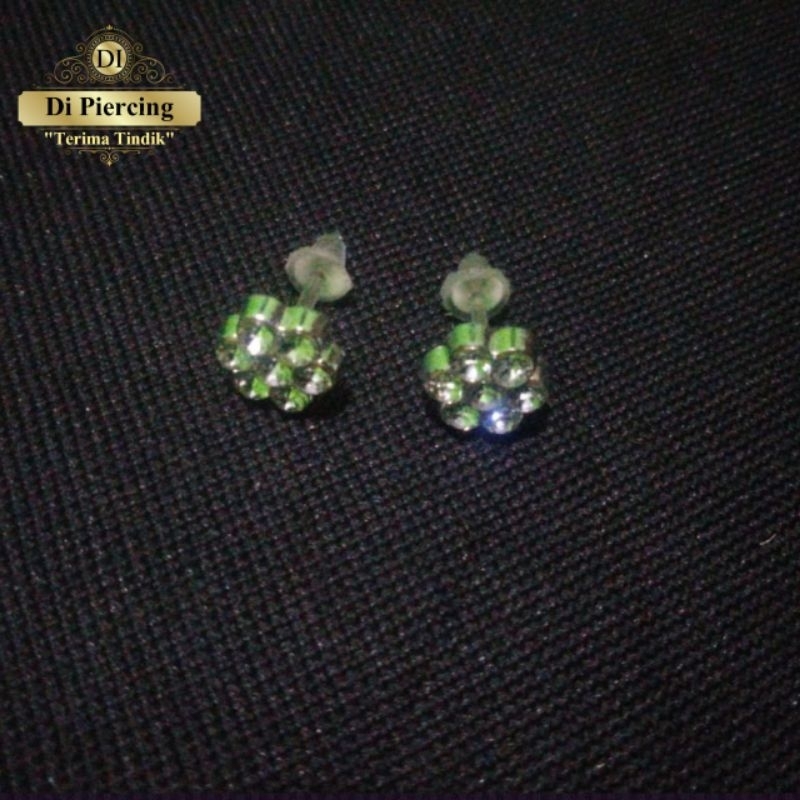 Anting Permata plastik/Anting berlian model sarang lebah/Anting wanita/Anting wanita viral/Anting te