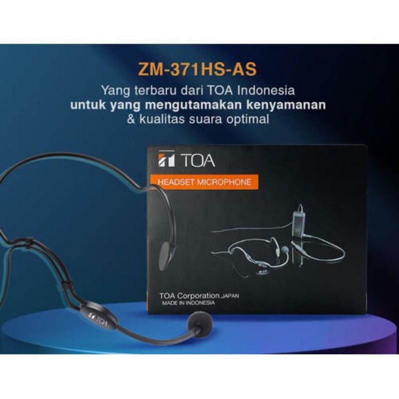 Mic toa zm-371HS-AS ZM 371 ZM 362 bando.headaset condenser cocok buat imam atau pidato suara sensiti