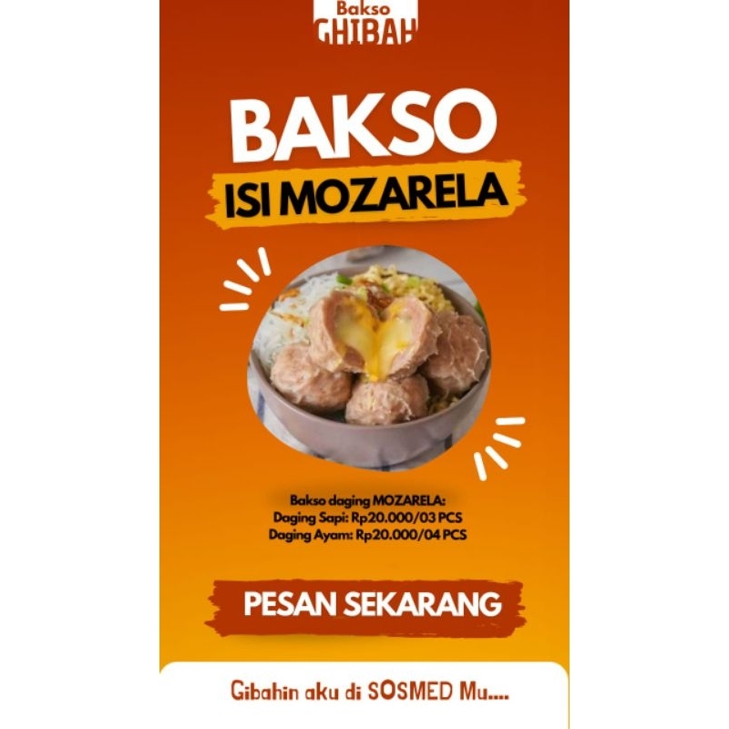 

Bakso Urat Daging Ayam Isi Mozarela