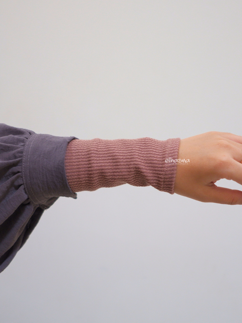 Elhasna Hijab Indonesia Seamless Hand socks manset tangan panjang pendek Knit premium muslimah