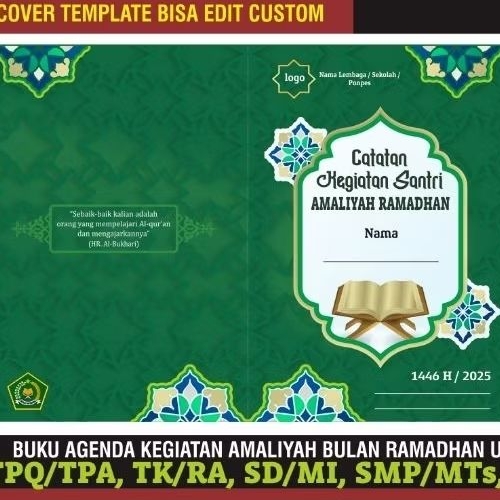 

Buku Amaliah Ramadhan Idul Fitri Buku Catatan Kegiatan Agenda Untuk Pesantren Kilat Sekolah Pondok Pesantren Taman Pendidikan Alquran SD MI SMP Mts SMA MADRASAH