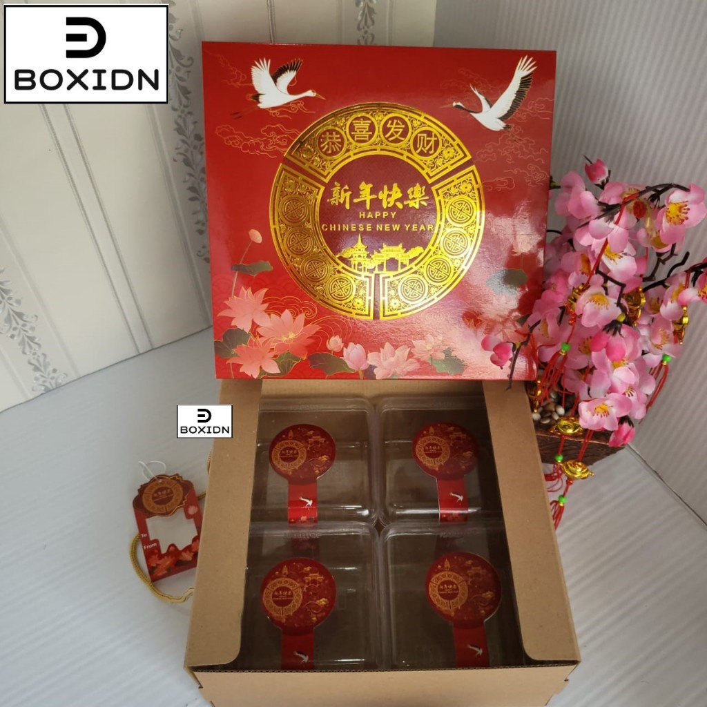 

(Free Hangtag) Box Imlek 4 toples 350gr kotak Box imlek 22x22 x10cm box dodol cina Box Imlek Kuker Box Imlek Cookies Box parcel imlek Dus bUah imlek kotak pudding imlek Box Kue chiffon imlek kardus imlek premium quality