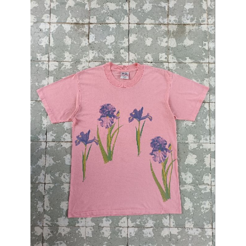 ONEITA flower Single Stitch vintage 90s