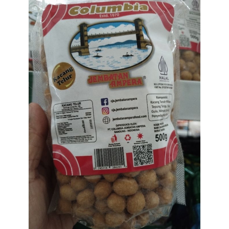 

Kacang Telur Columbia Jembatan Ampera Kemasan 500 Gram