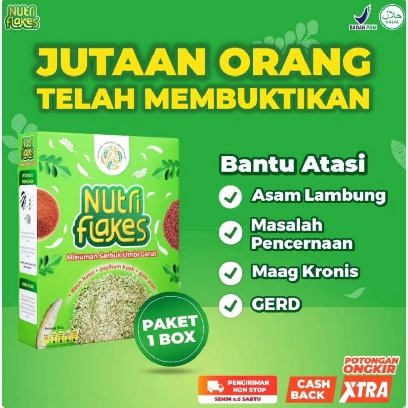 

Nutriflakes Sereal Asam Lambung Umbi Garut Original 280gr