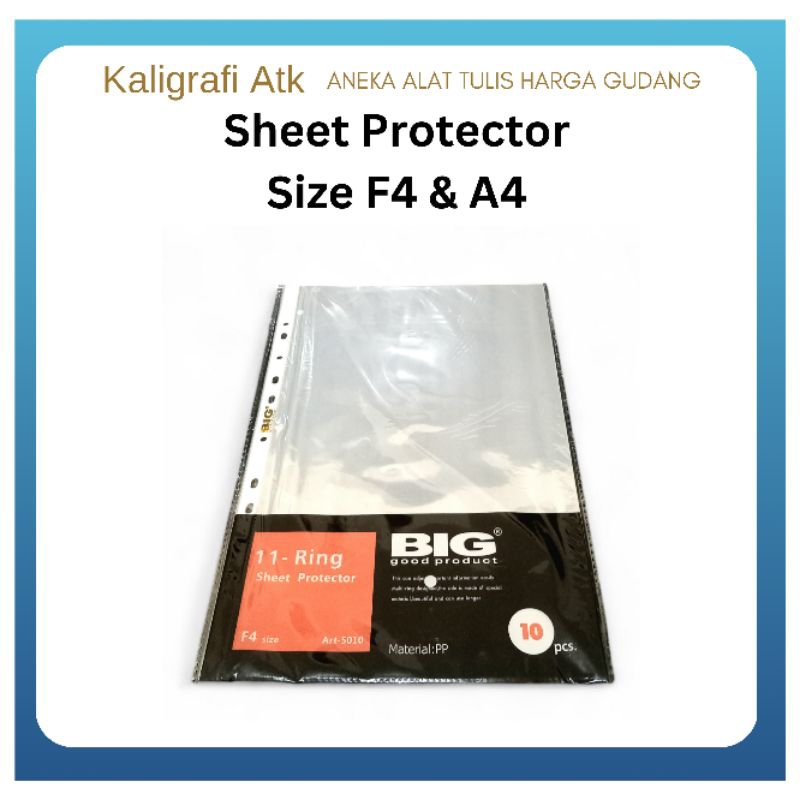 

Sheet Protector plastik pelindung kertas F4 A4