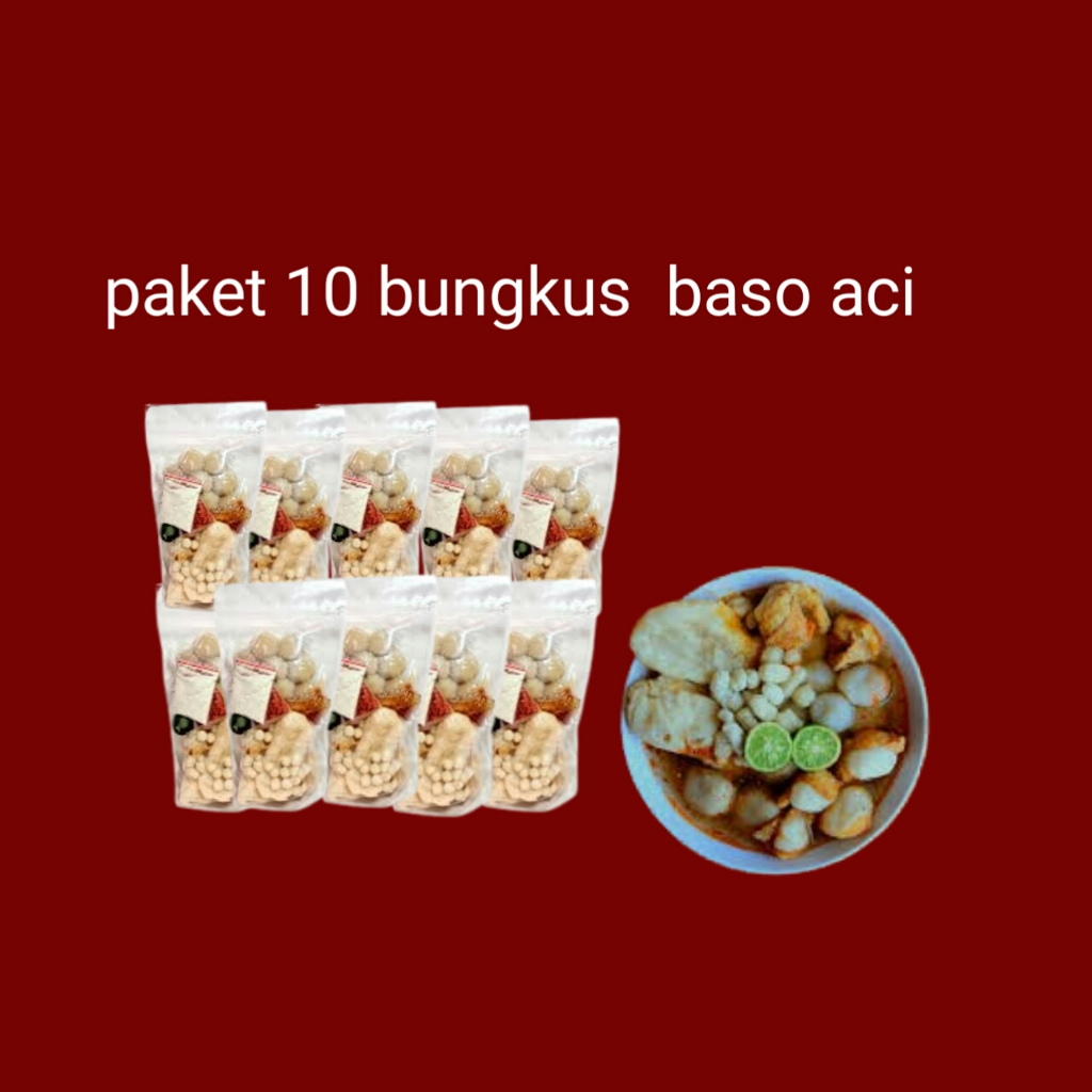 

paket 10 bungkus baso aci instan baso aci siap saji baso aci pedas baso aci enak