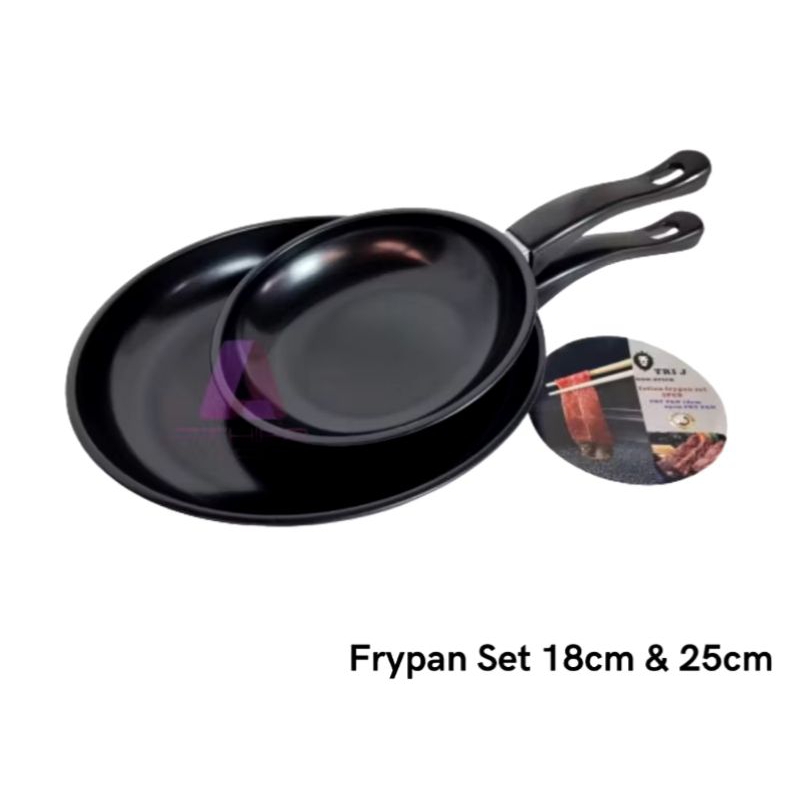 teflon anti lengket 1 set isi 2pcs hitam