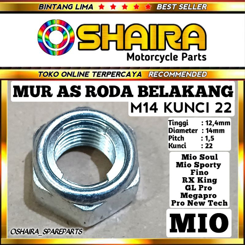 MUR RODA BELAKANG YAMAHA / MUR AS RODA BELAKANG MIO SPORTY / MIO SOUL / FINO / RX KING / GL PRO / ME