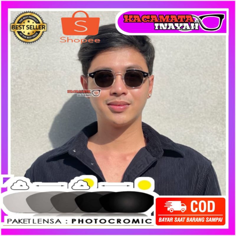 Kacamata MOSCOT TWOTONE Anti Uv Lensa Bluecromic | frame kacamata Unisex anti radiasi | kacamata pho