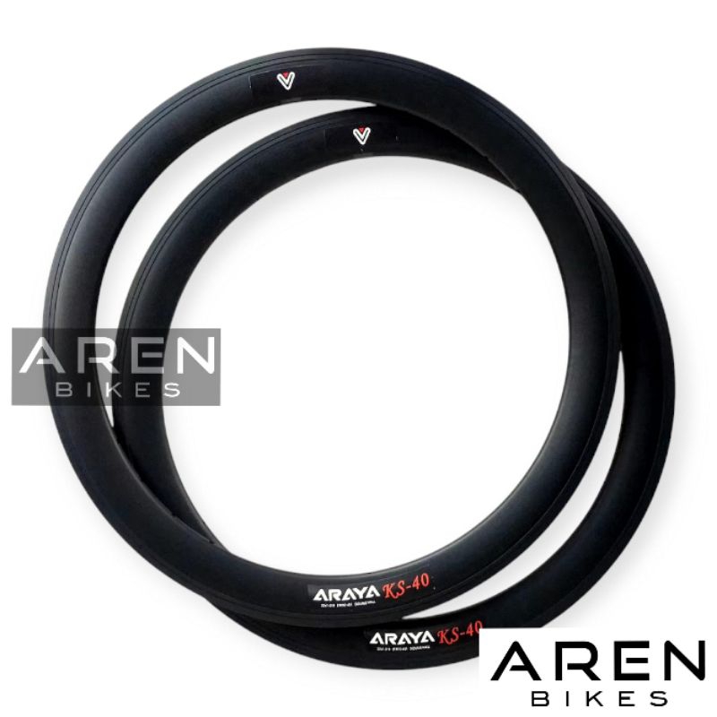 VELG SEPEDA 20 PLUS ARAYA KS40 ETRTO 451 32H 20+ 20 x 1 3/8 20x1 3/8 KS 40 DOUBLE WALL LUBANG 32 HOL