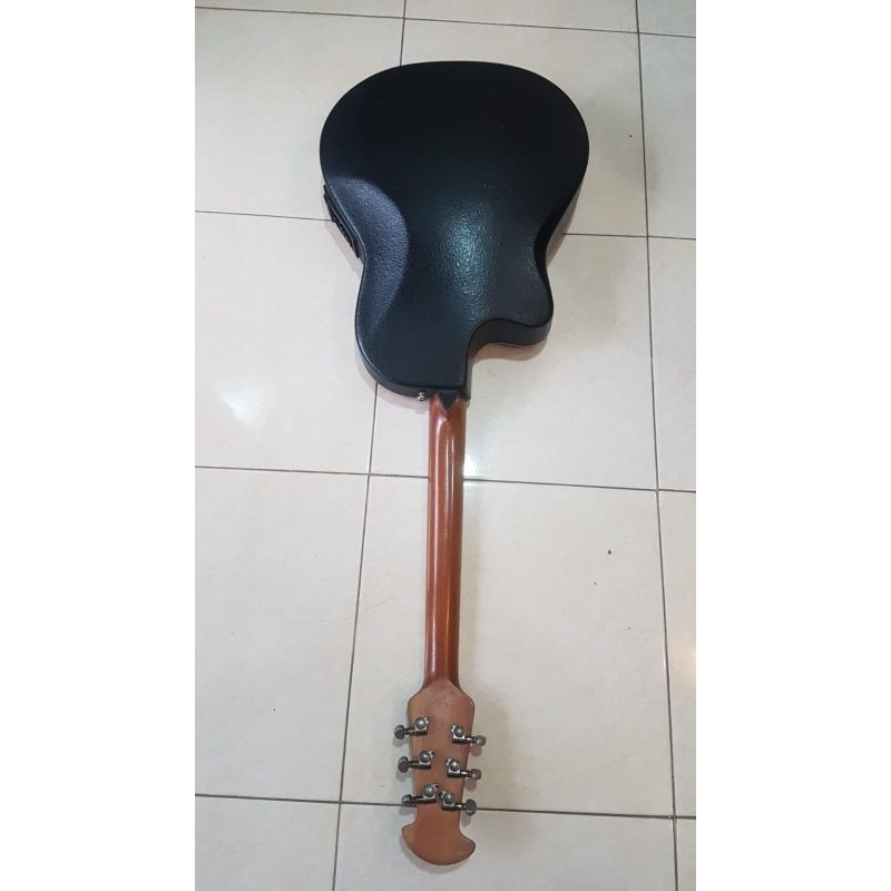 Gitar Akustik Elektrik Antik Merek Allegro Lawas Model Ovation Langka