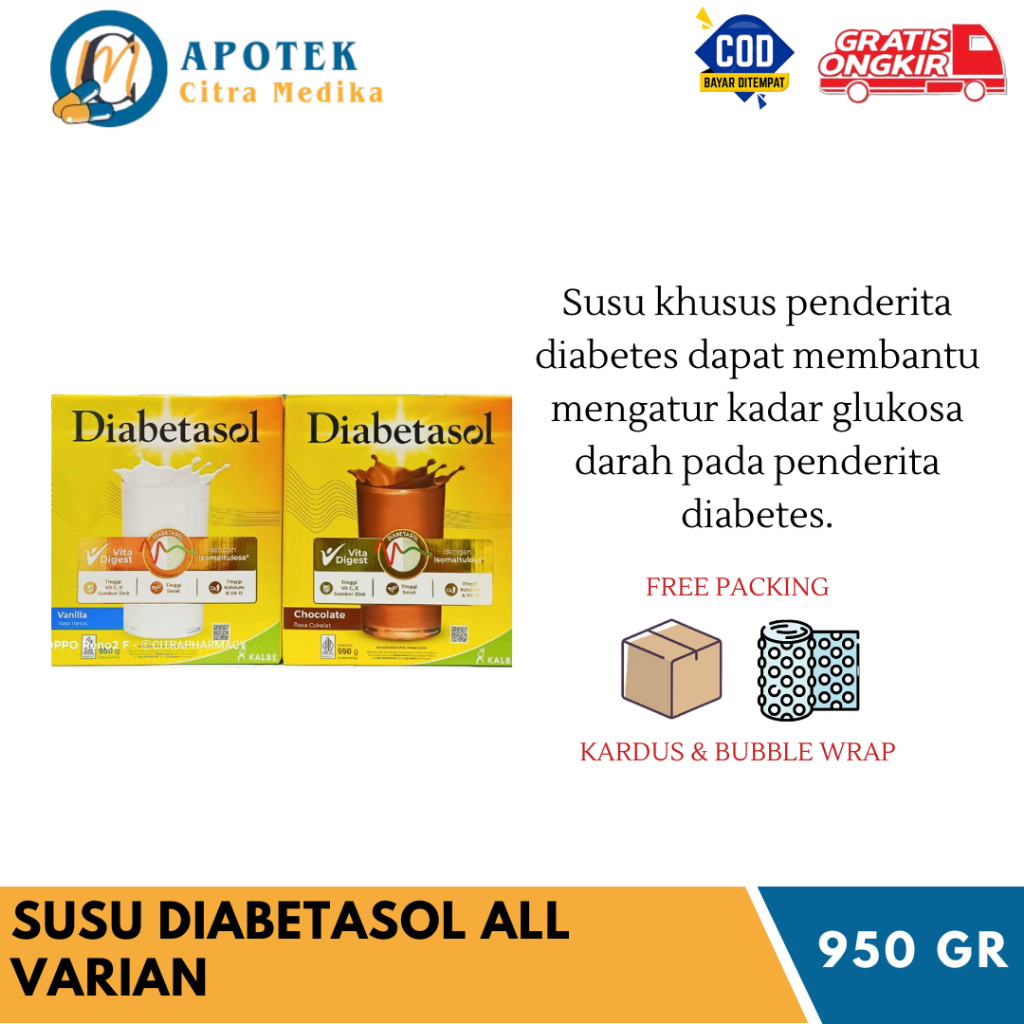 

Susu Diabetasol - Susu Rendah Lemak Aman Untuk Diabetes