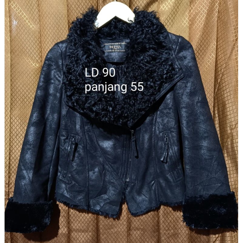 jaket vintage suede jaket vtg kulit jaket suede bulu hitam jaket crop suede jaket bulu crop suede ja