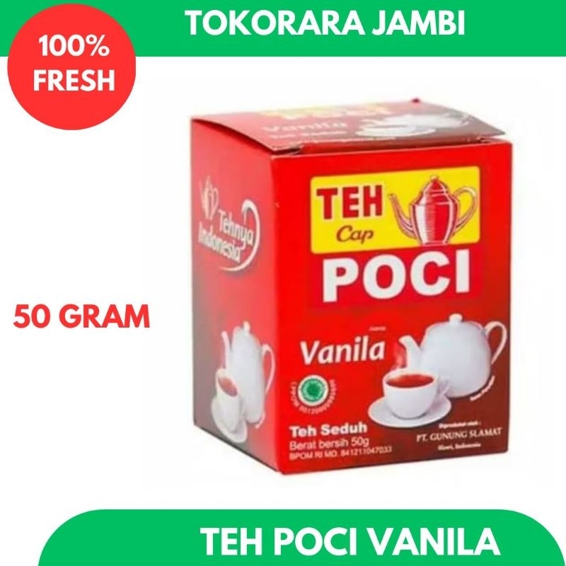 

TEH Cap Poci Vanila 50 Gram seduh-tokorara.jambi