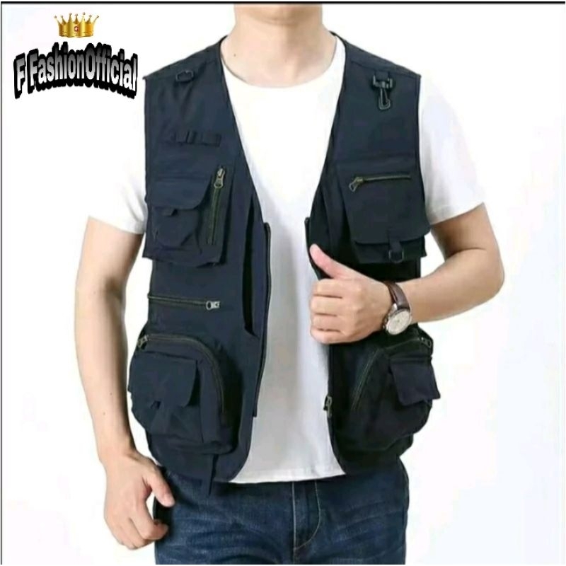 Vest tactical / vest pria / vest wanita / rompi motor / rompi pria / rompi / vest / rompi lapangan b
