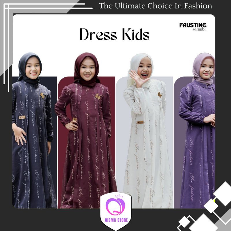 SARIMBIT FAUSTINE DRESS KIDS BY FEE FASHION // QISMA STORE