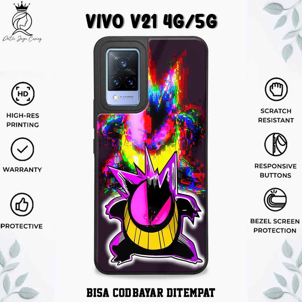 Case Vivo V21 4G 5G [ GENGAR 2 ] Casing Hp Vivo V21 5G 4G Hardcase Softcase Glossy