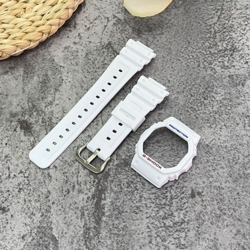 BNB G-SHOCK DW5600 SOLID PUTIH