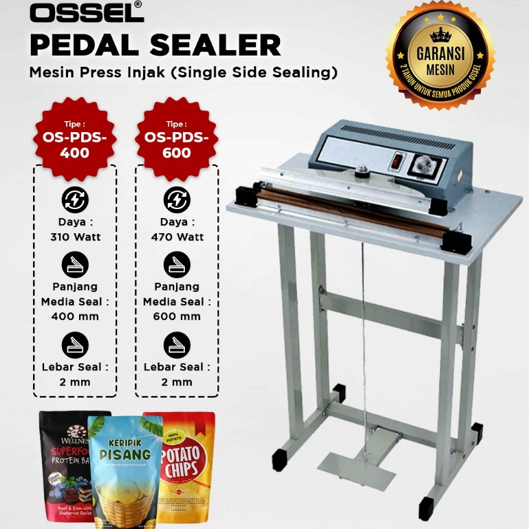 OSSEL Press Plastik Injak 40cm Pedal Sealer 60cm Press Plastik Injak 40cm 60cm OS-PDS400 OS-PDS600