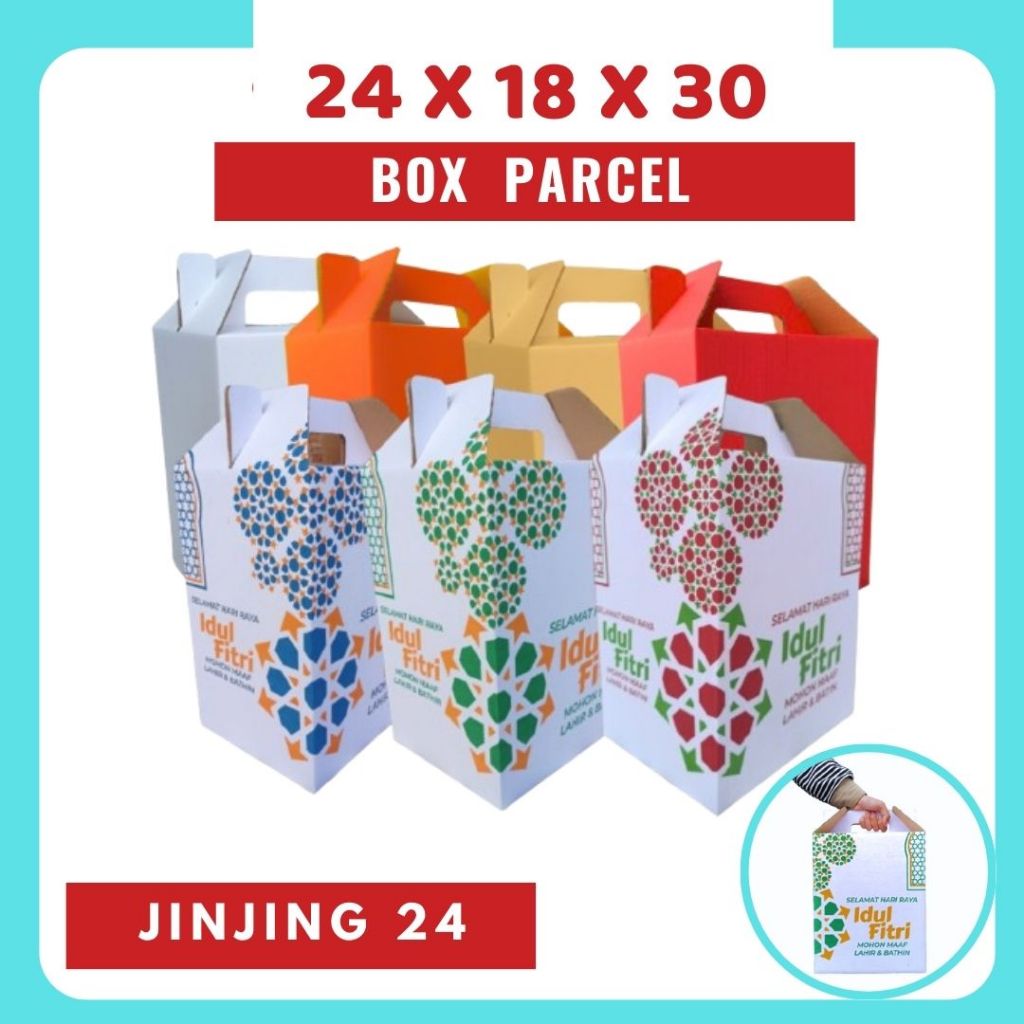 

Kardus Jinjing 24x18x30 LD Gable Box Ied Mubarok Dus Idul Fitri Lebaran Packing Kotak Kemasan Karton