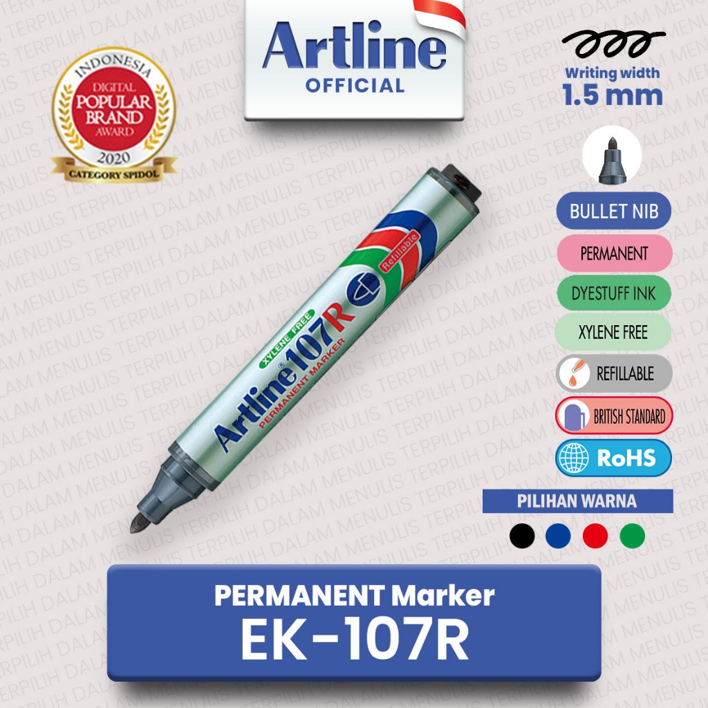 

(LIVE) ARTLINE Spidol Permanent Marker EK-107R 2