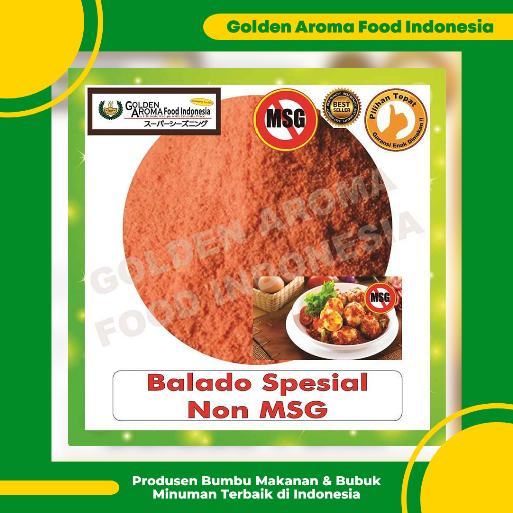 

Bumbu Tabur Rasa Balado Spesial Non MSG 1 kg, Jual Bubuk Tabur Balado Spesial Non MSG Murah Enak