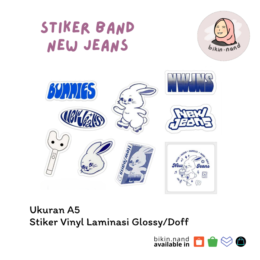 

STICKER PACK BAND New Jeans (HIGH QUALITY) MURAH 9 pcs
