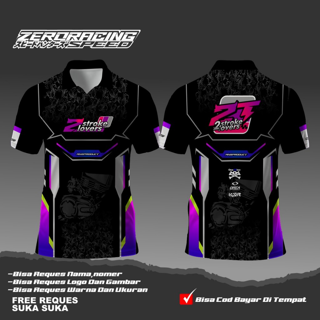 KAOS JERSEY BALAP MOTOR RACING CUSTOM PRINTING (GRATIS GANTI NAMA NOMER)