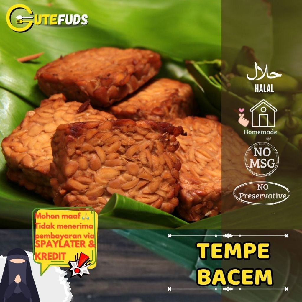 

TEMPE BACEM UNGKEP (Isi 5 potong) NIKMAT