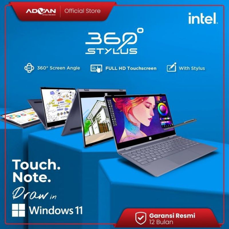 LAPTOP SECOND NO MINUS ( ADVAN 360 STYLUS )