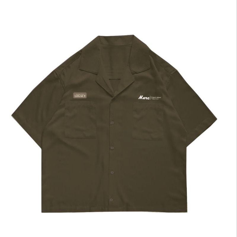 LEATIFICET workshirt "Legacy" - Kemeja kerja pendek - Brown (Coklat)