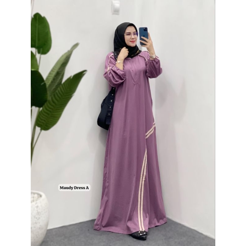 MAUDY DRESS GAMIS SYARI MEWAH DAN CANTIK FASHION MUSLIMAH WANITA