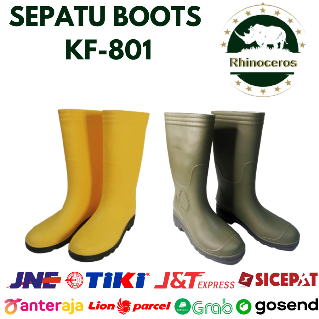 Boots Pria Sawah Sepatu Boots Pria / Sepatu Sawah / Boot Petani Sepatu Tani Berwarna Hitam Hijau Kun