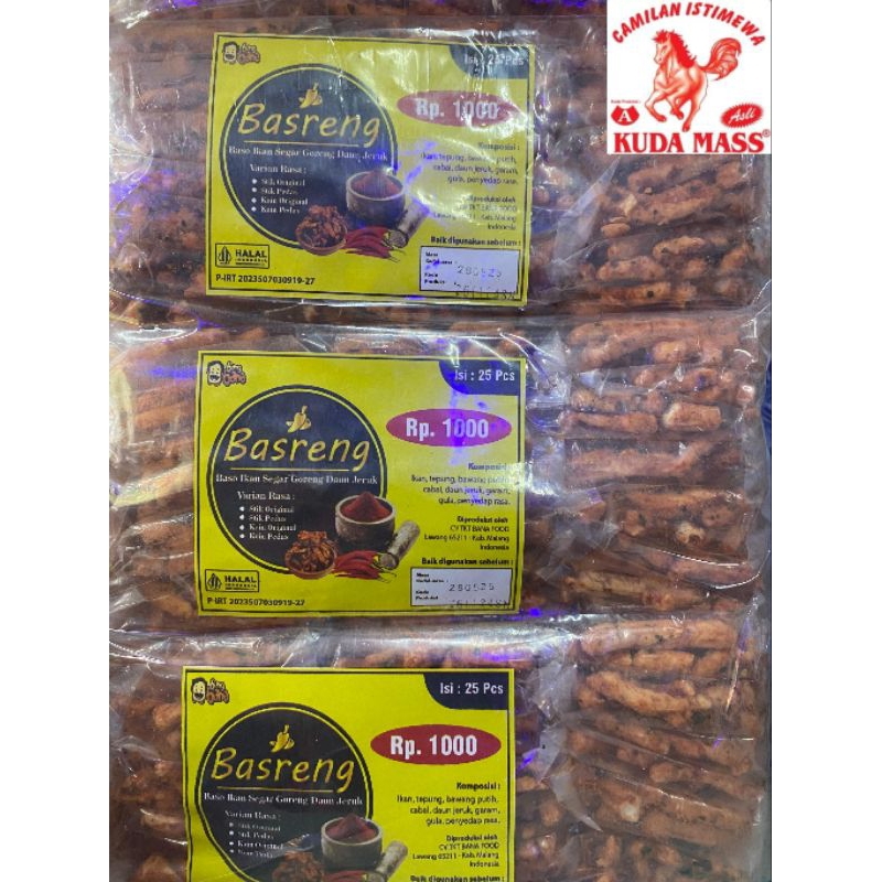 

BASRENG BASO IKAN SEGAR GORENG DAUN JERUK 1 PACK ASLI PRODUK UD. KUDA MASS A MALANG