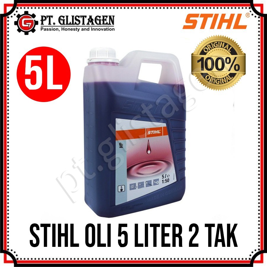 STIHL Oli 2 Tak 5 Liter Oil Chain Saw Potong Kayu Rumput 5 L 2tak Stihl
