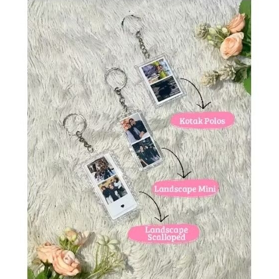 Gantungan Kuci Akrilik Foto Custom | Gantungan Kunci Couple